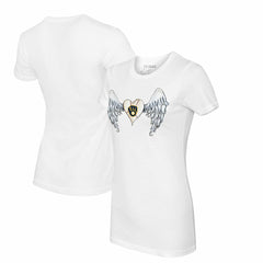 Milwaukee Brewers Tiny Turnip Women's Angel Wings T-Shirt - White T-shirts