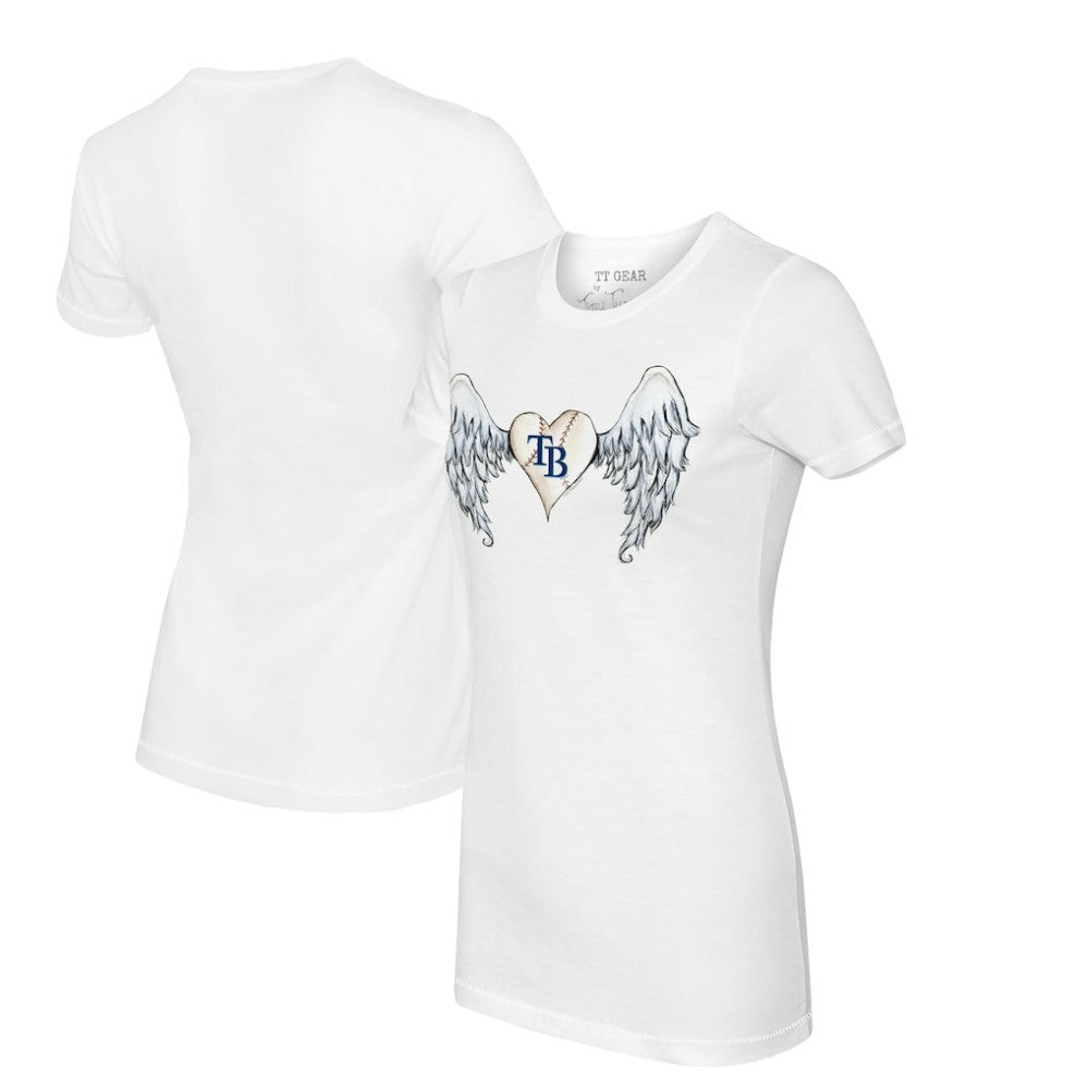 Tampa Bay Rays Tiny Turnip Women's Angel Wings T-Shirt - White T-shirts