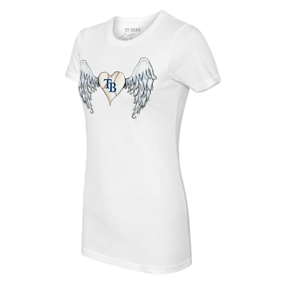 Tampa Bay Rays Tiny Turnip Women's Angel Wings T-Shirt - White T-shirts