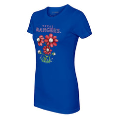 Texas Rangers Tiny Turnip Women's Blooming Baseballs T-Shirt - Royal T-shirts