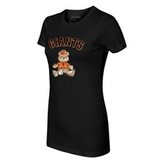 San Francisco Giants Tiny Turnip Women's Teddy Boy T-Shirt - Black T-shirts