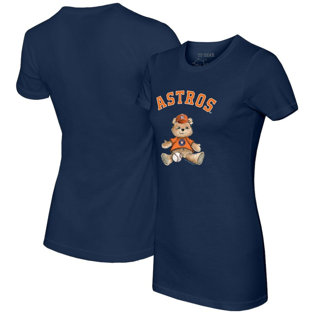 Houston Astros Tiny Turnip Women's Teddy Boy T-Shirt - Navy T-shirts