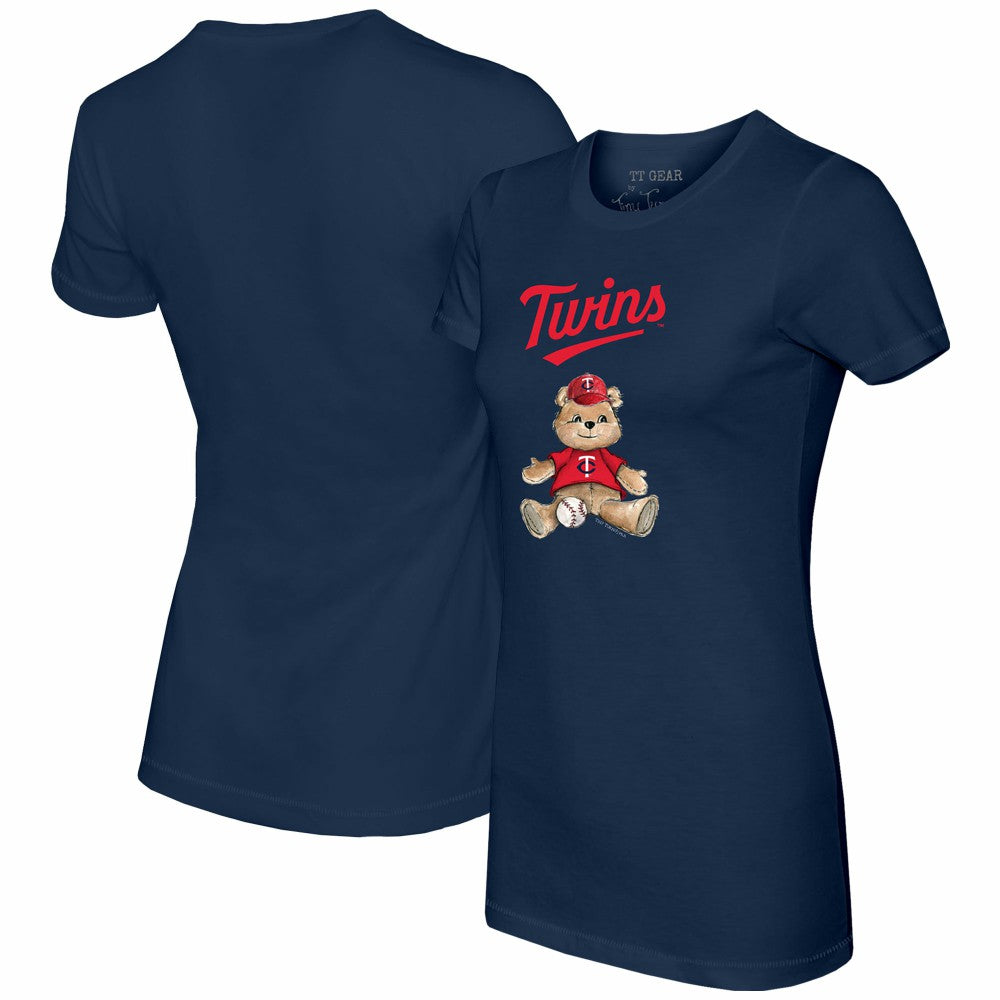 Minnesota Twins Tiny Turnip Women's Teddy Boy T-Shirt - Navy T-shirts