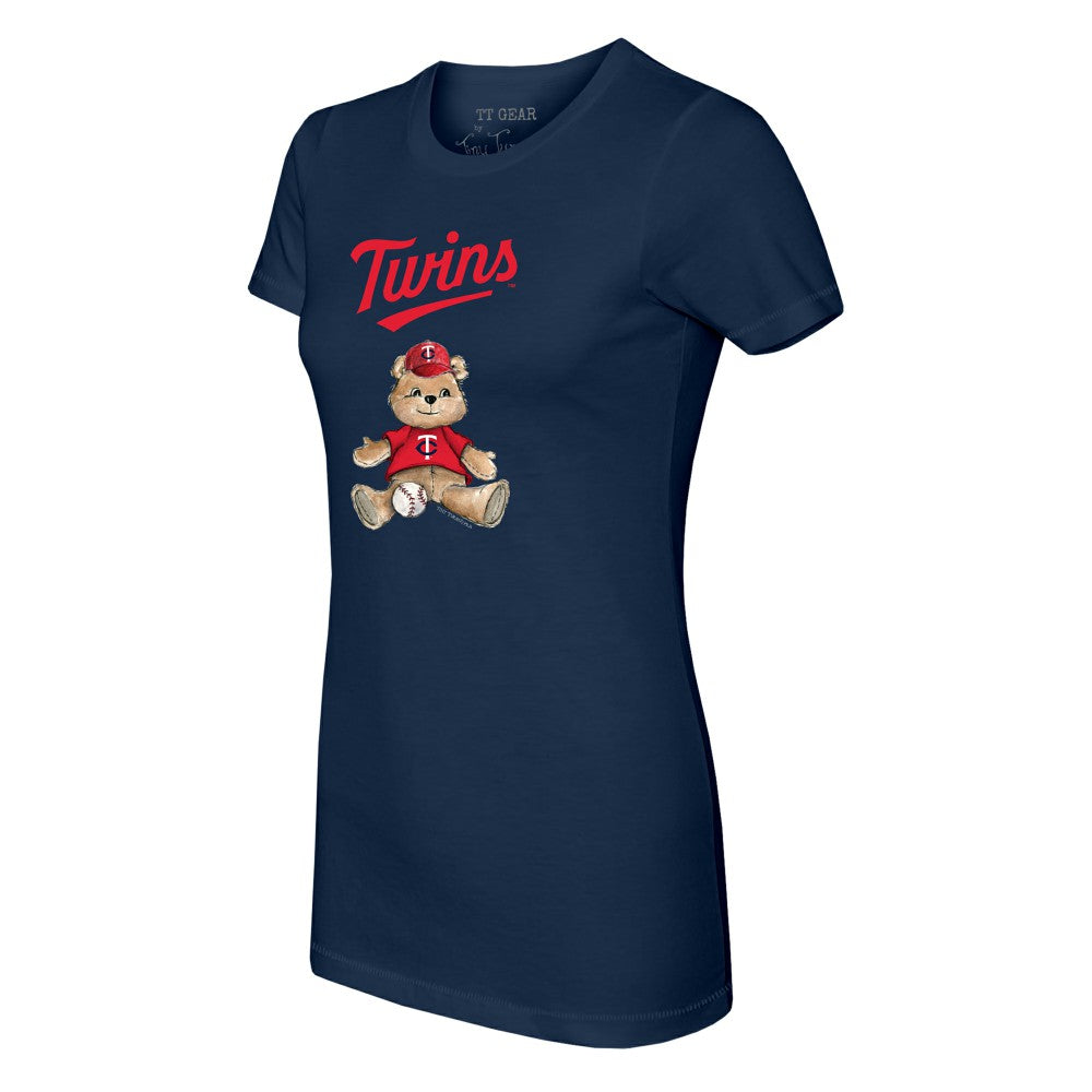 Minnesota Twins Tiny Turnip Women's Teddy Boy T-Shirt - Navy T-shirts