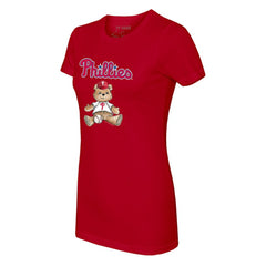 Philadelphia Phillies Tiny Turnip Women's Teddy Boy T-Shirt - Red T-shirts