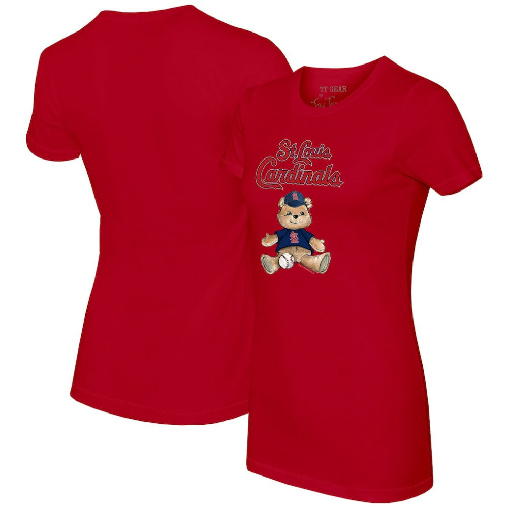St. Louis Cardinals Tiny Turnip Women's Teddy Boy T-Shirt - Red T-shirts