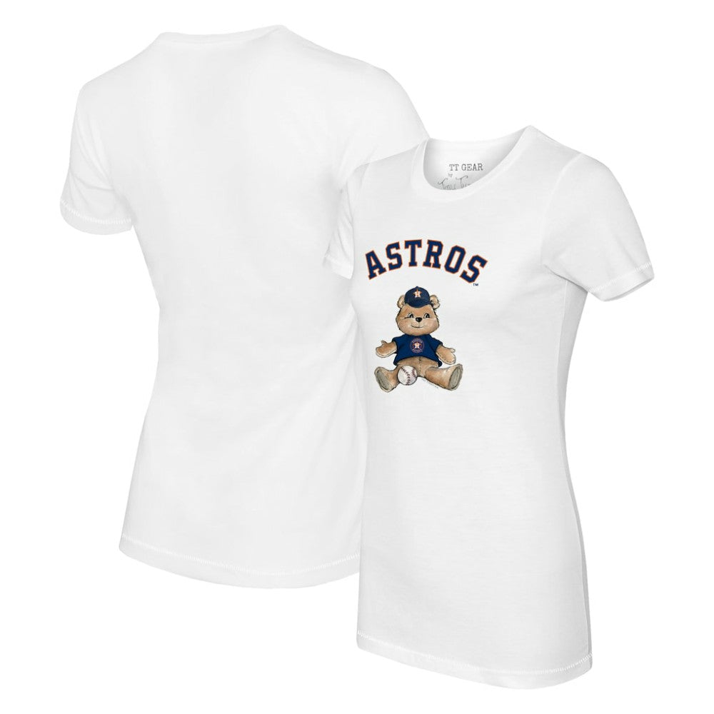 Houston Astros Tiny Turnip Women's Teddy Boy T-Shirt - White T-shirts