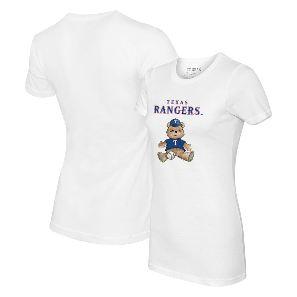Texas Rangers Tiny Turnip Women's Teddy Boy T-Shirt - White T-shirts
