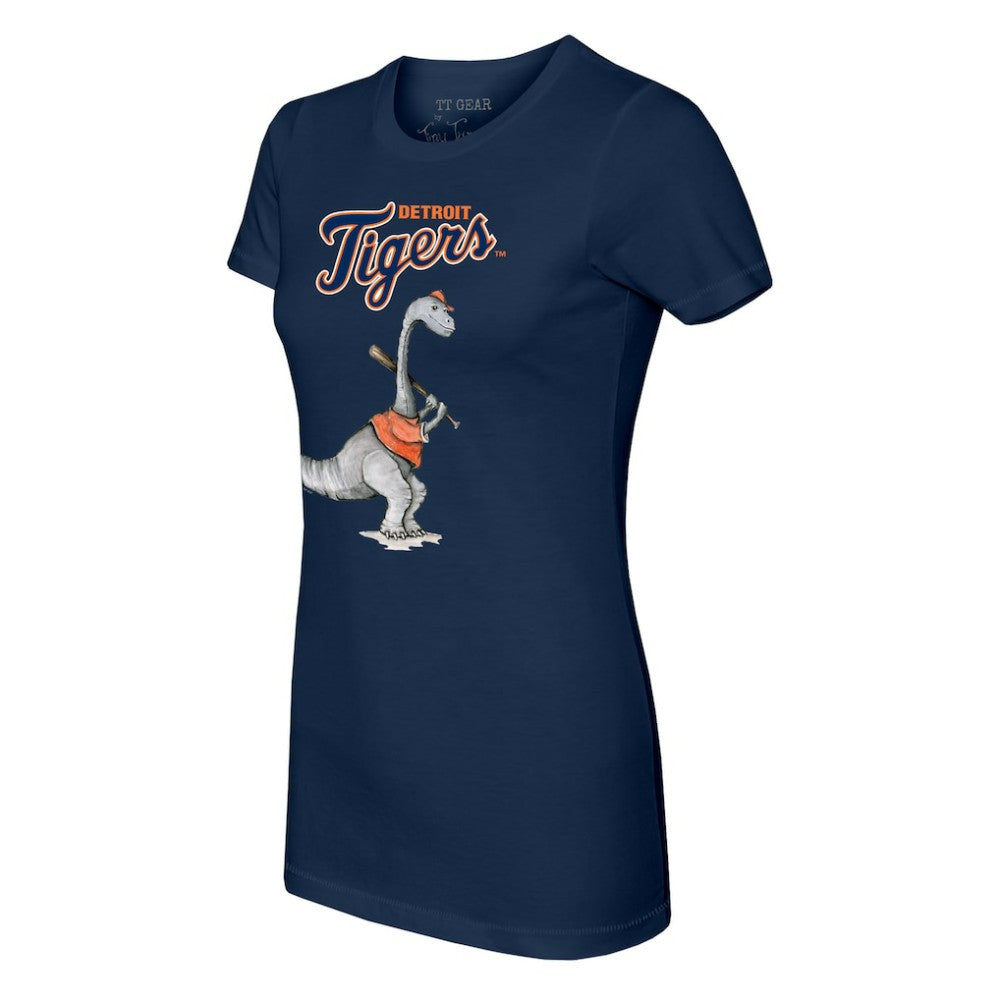Detroit Tigers Tiny Turnip Women's Bronto T-Shirt - Navy T-shirts