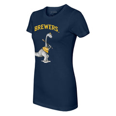 Milwaukee Brewers Tiny Turnip Women's Bronto T-Shirt - Navy T-shirts