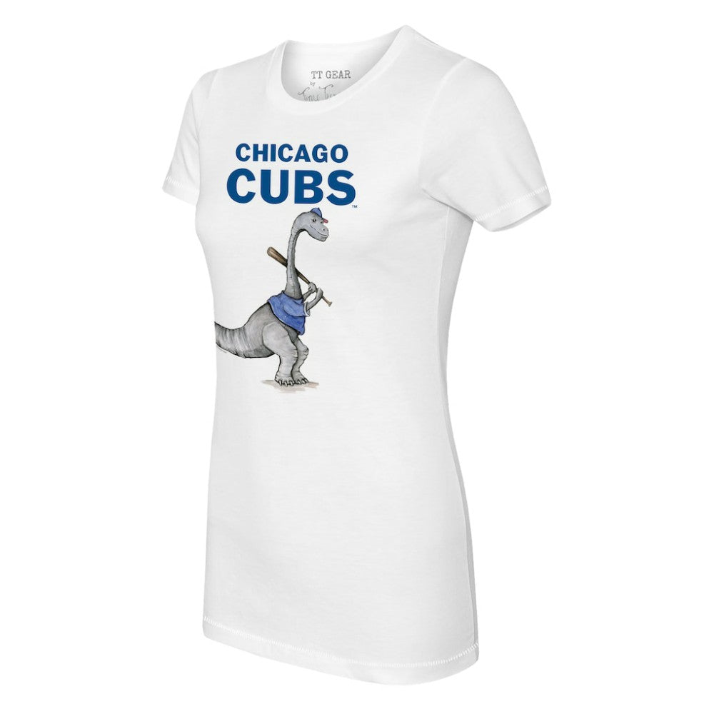 Chicago Cubs Tiny Turnip Women's Bronto T-Shirt - White T-shirts