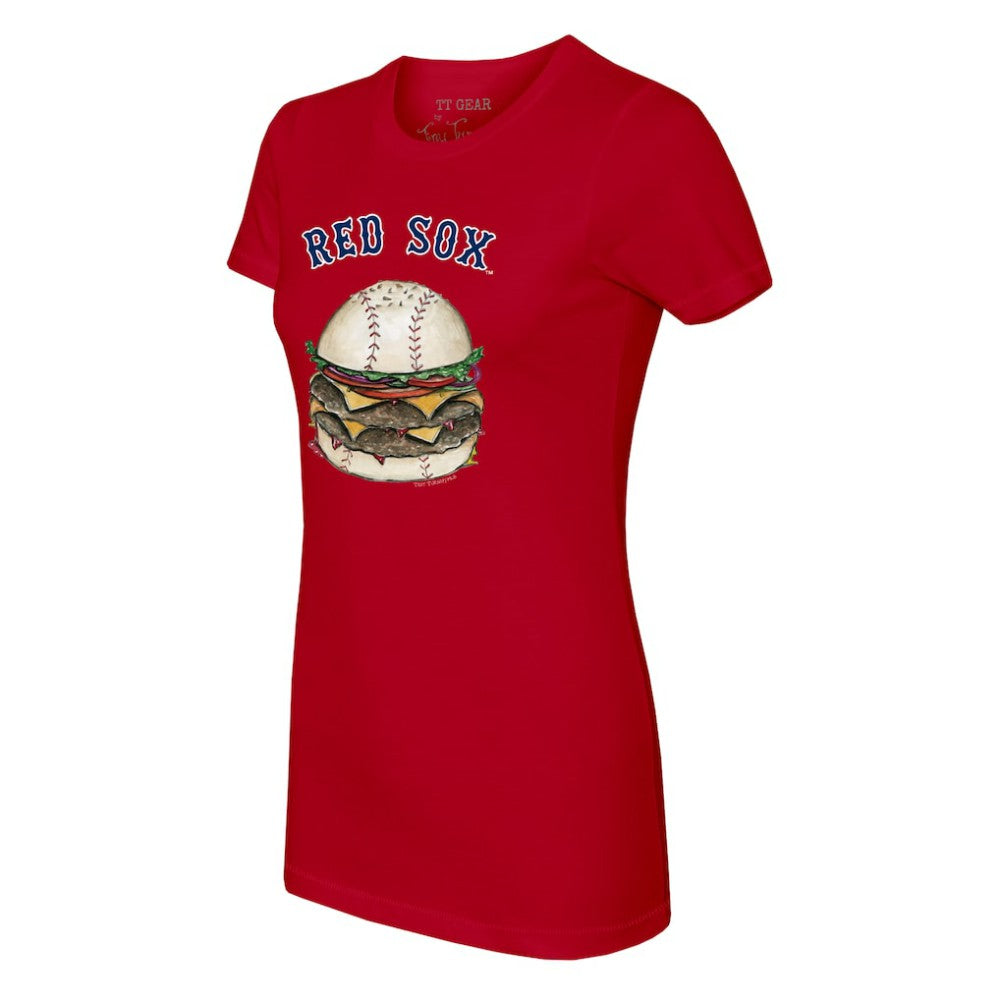 Boston Red Sox Tiny Turnip Women's Burger T-Shirt - Red T-shirts