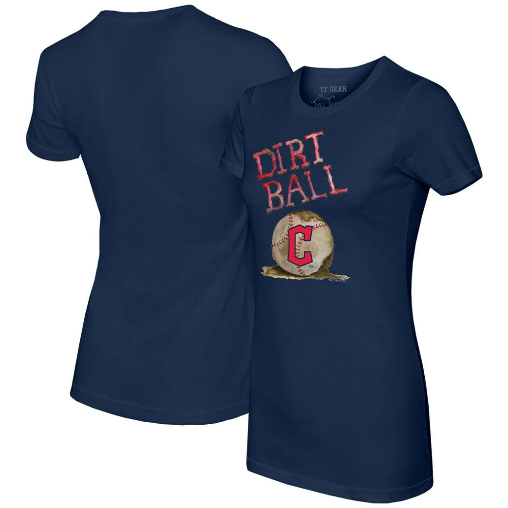 Cleveland Guardians Tiny Turnip Women's Dirt Ball T-Shirt - Navy T-shirts