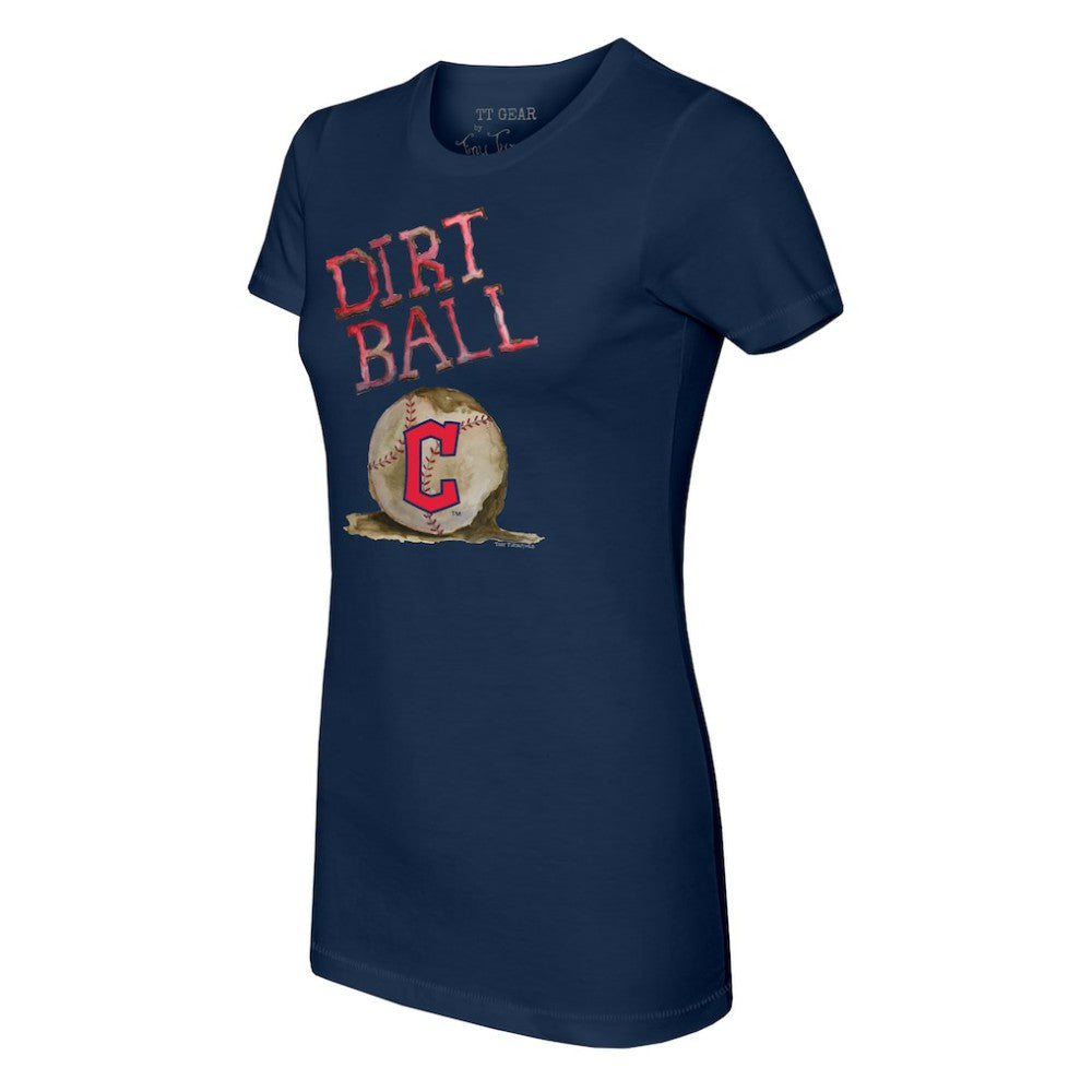 Cleveland Guardians Tiny Turnip Women's Dirt Ball T-Shirt - Navy T-shirts