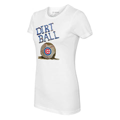 Chicago Cubs Tiny Turnip Women's Dirt Ball T-Shirt - White T-shirts