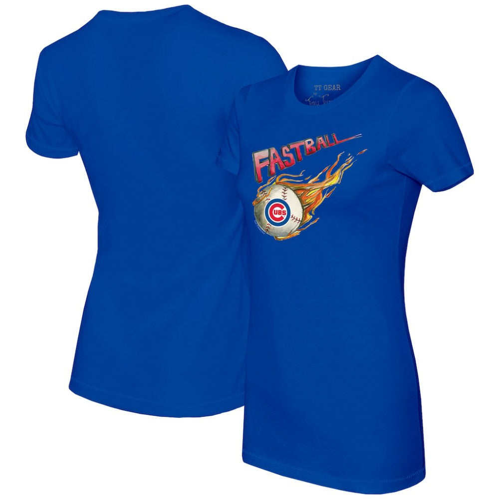 Chicago Cubs Tiny Turnip Women's Fastball T-Shirt - Royal T-shirts