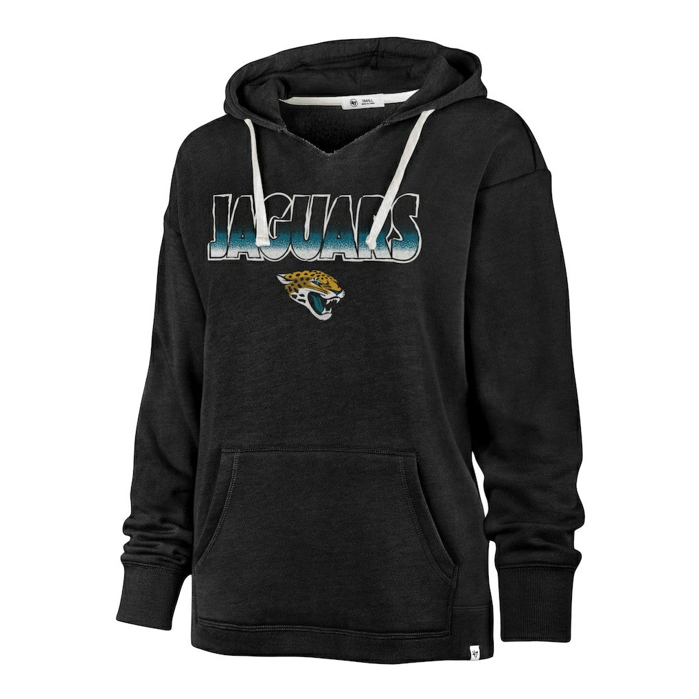 Jacksonville Jaguars '47 Women's Color Rise Kennedy Pullover Hoodie - Black Hoodies