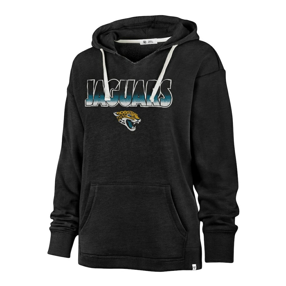 Jacksonville Jaguars '47 Women's Color Rise Kennedy Pullover Hoodie - Black Hoodies