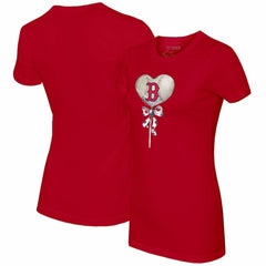Boston Red Sox Tiny Turnip Women's Heart Lolly T-Shirt - Red T-shirts