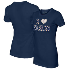 Houston Astros Tiny Turnip Women's I Love Dad T-Shirt - Navy T-shirts