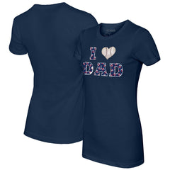 Minnesota Twins Tiny Turnip Women's I Love Dad T-Shirt - Navy T-shirts