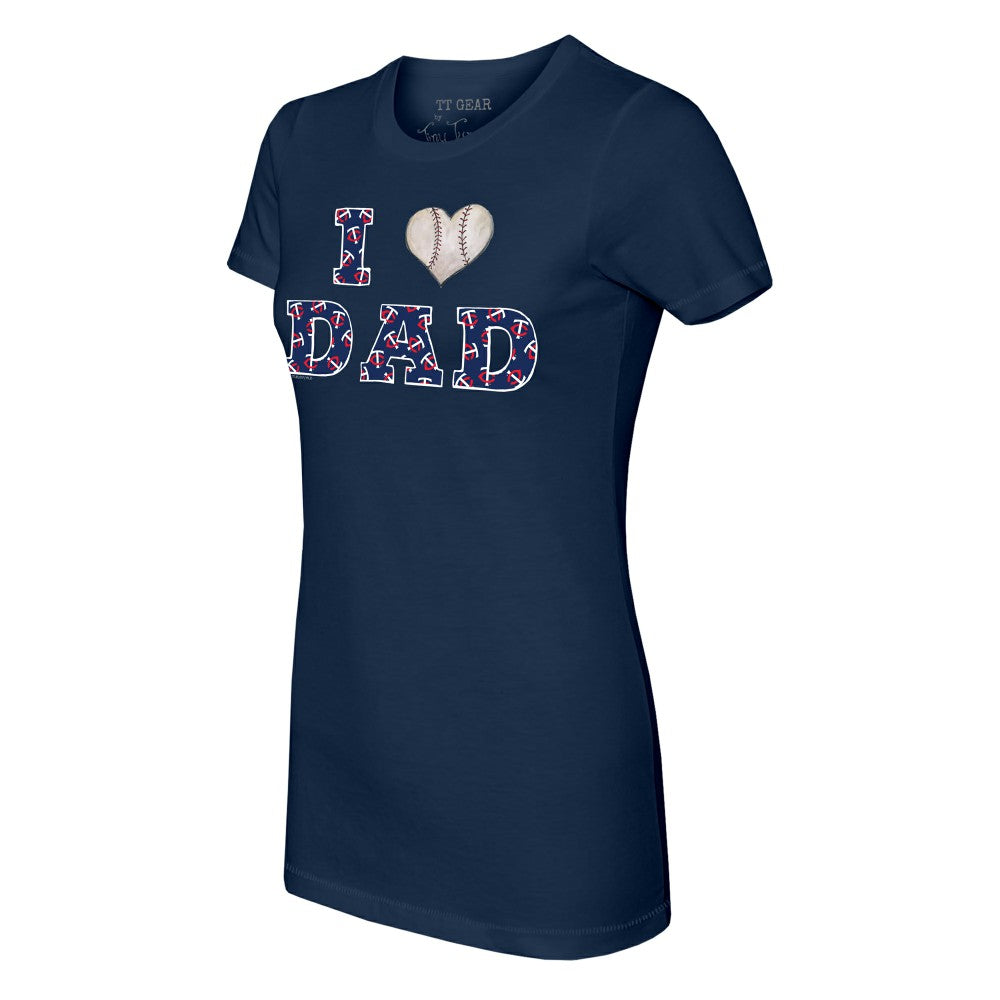 Minnesota Twins Tiny Turnip Women's I Love Dad T-Shirt - Navy T-shirts
