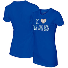 Los Angeles Dodgers Tiny Turnip Women's I Love Dad T-Shirt - Royal T-shirts
