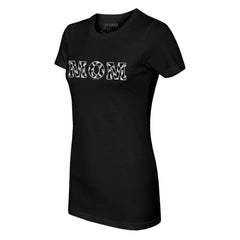 Chicago White Sox Tiny Turnip Women's Logo Mom T-Shirt - Black T-shirts