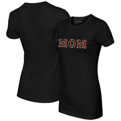 San Francisco Giants Tiny Turnip Women's Logo Mom T-Shirt - Black T-shirts