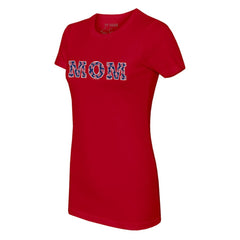 Boston Red Sox Tiny Turnip Women's Logo Mom T-Shirt - Red T-shirts