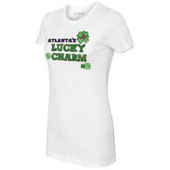 Atlanta Braves Tiny Turnip Women's Lucky Charm T-Shirt - White T-shirts