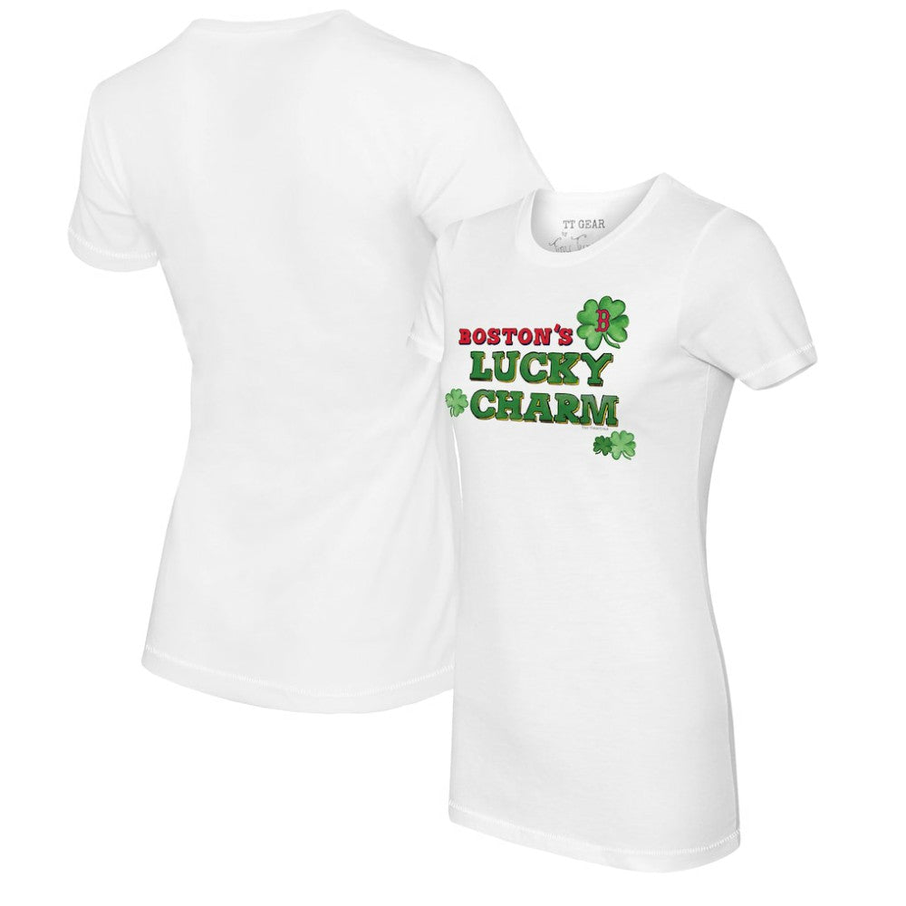 Boston Red Sox Tiny Turnip Women's Lucky Charm T-Shirt - White T-shirts