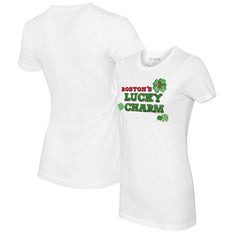 Boston Red Sox Tiny Turnip Women's Lucky Charm T-Shirt - White T-shirts