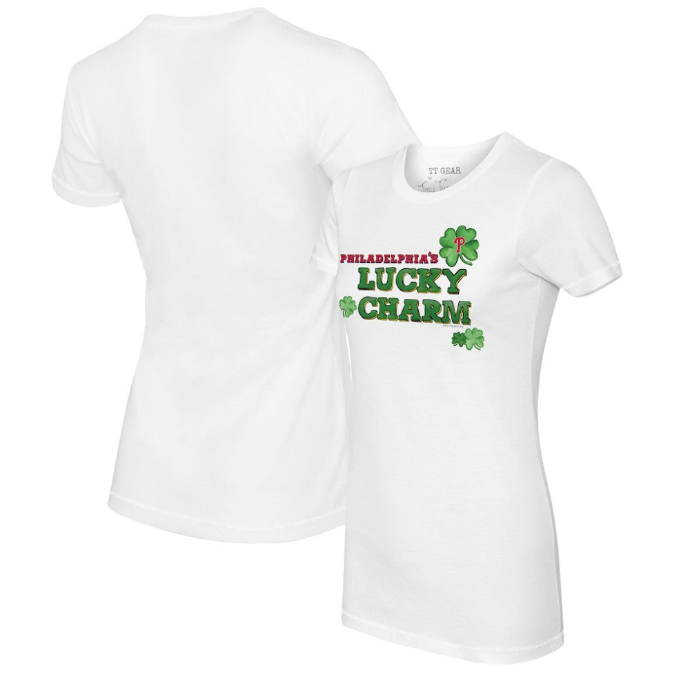 Philadelphia Phillies Tiny Turnip Women's Lucky Charm T-Shirt - White T-shirts