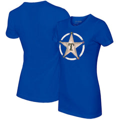 Texas Rangers Tiny Turnip Women's Military Star T-Shirt - Royal T-shirts
