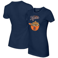 Detroit Tigers Tiny Turnip Women's Nacho Helmet T-Shirt - Navy T-shirts