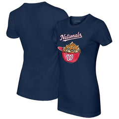 Washington Nationals Tiny Turnip Women's Nacho Helmet T-Shirt - Navy T-shirts