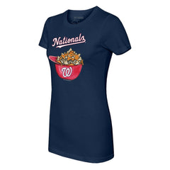 Washington Nationals Tiny Turnip Women's Nacho Helmet T-Shirt - Navy T-shirts
