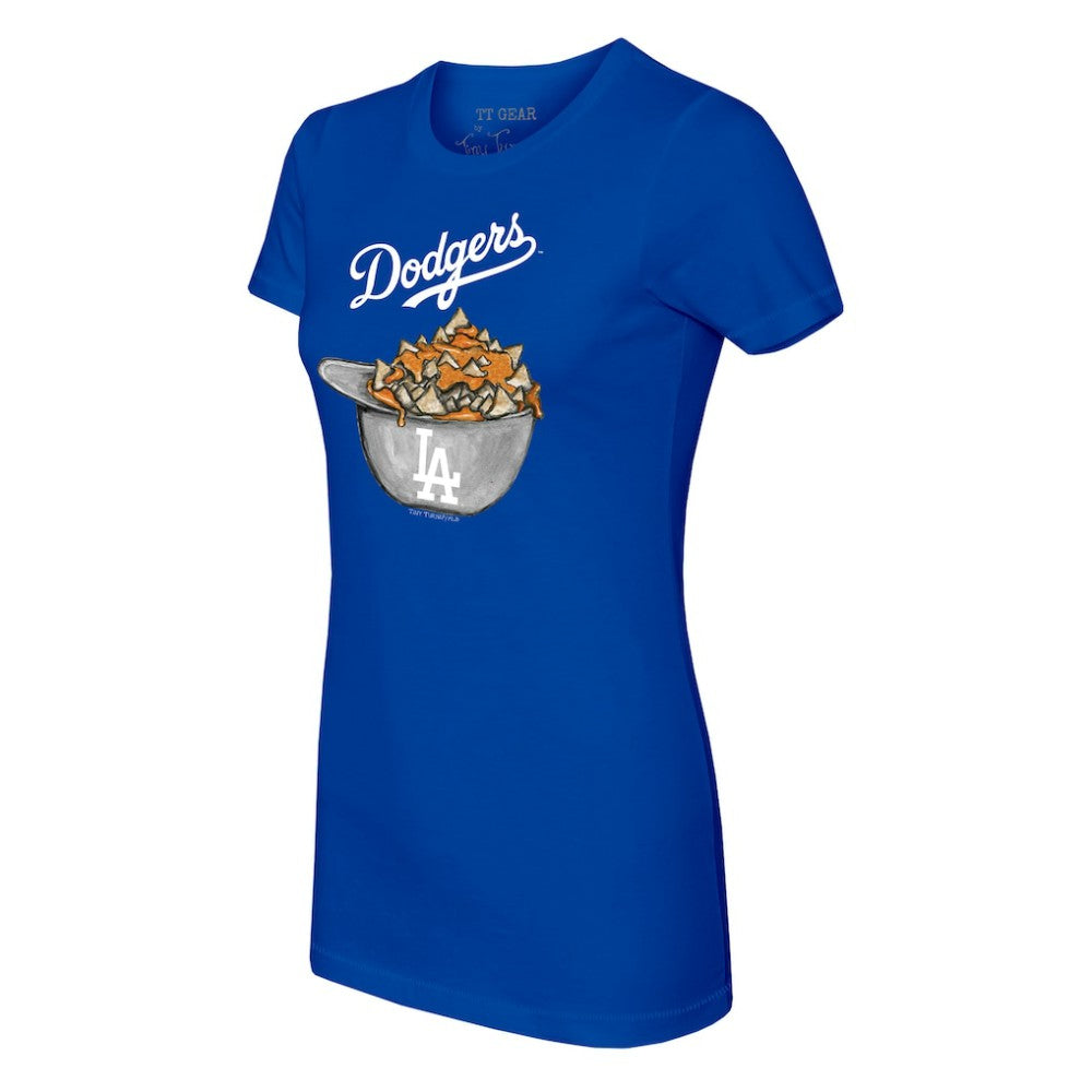 Los Angeles Dodgers Tiny Turnip Women's Nacho Helmet T-Shirt - Royal T-shirts