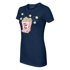 Cleveland Guardians Tiny Turnip Women's Popcorn T-Shirt - Navy T-shirts