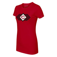 Cincinnati Reds Tiny Turnip Women's Prism Arrows T-Shirt - Red T-shirts