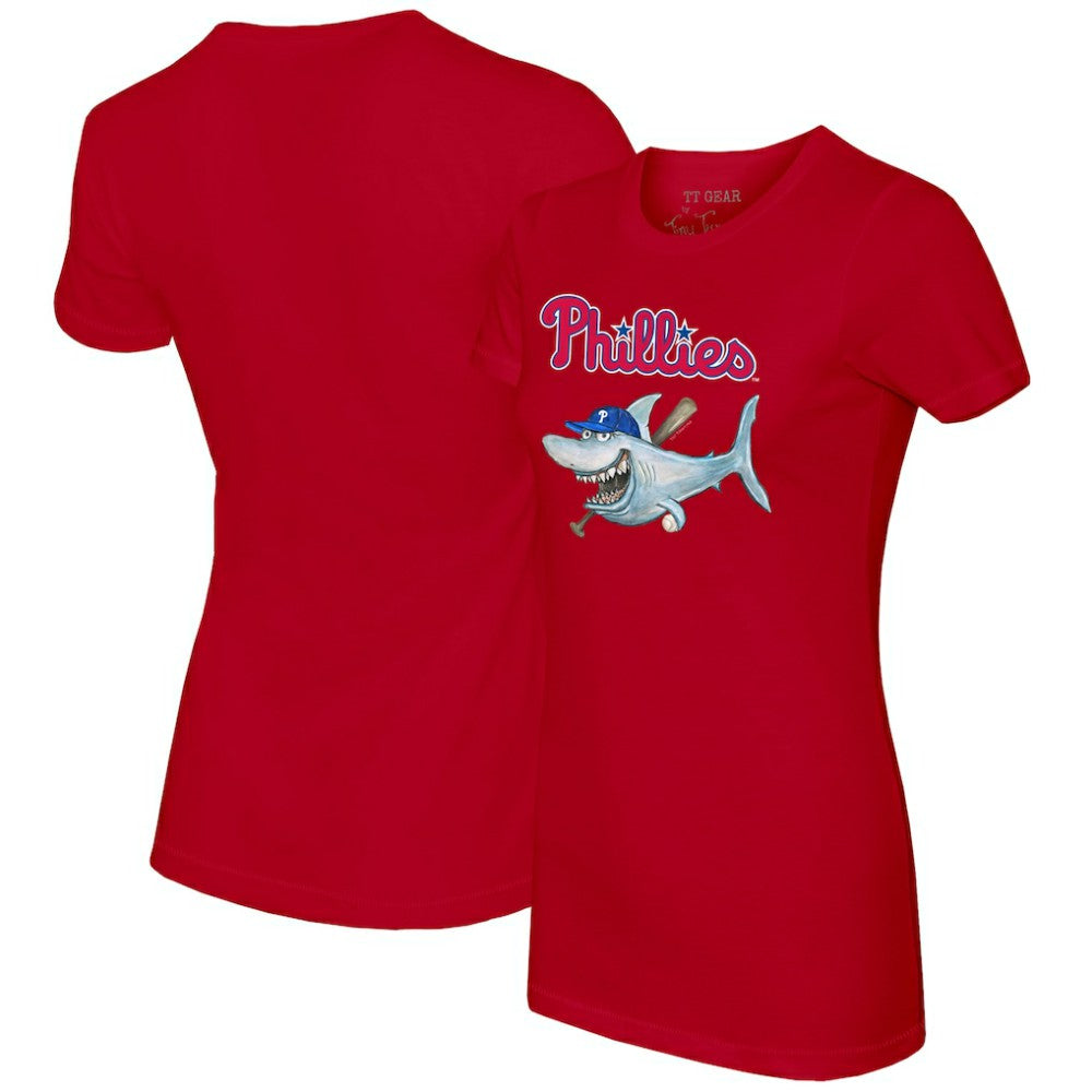 Philadelphia Phillies Tiny Turnip Women's Shark T-Shirt - Red T-shirts
