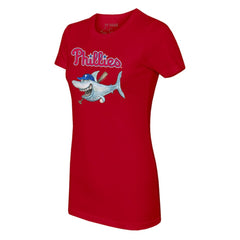 Philadelphia Phillies Tiny Turnip Women's Shark T-Shirt - Red T-shirts