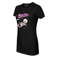 Chicago White Sox Tiny Turnip Women's Space Unicorn T-Shirt - Black T-shirts
