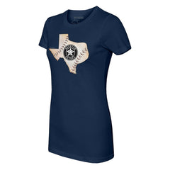 Houston Astros Tiny Turnip Women's State Outline T-Shirt - Navy T-shirts