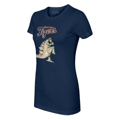 Detroit Tigers Tiny Turnip Women's Stega T-Shirt - Navy T-shirts