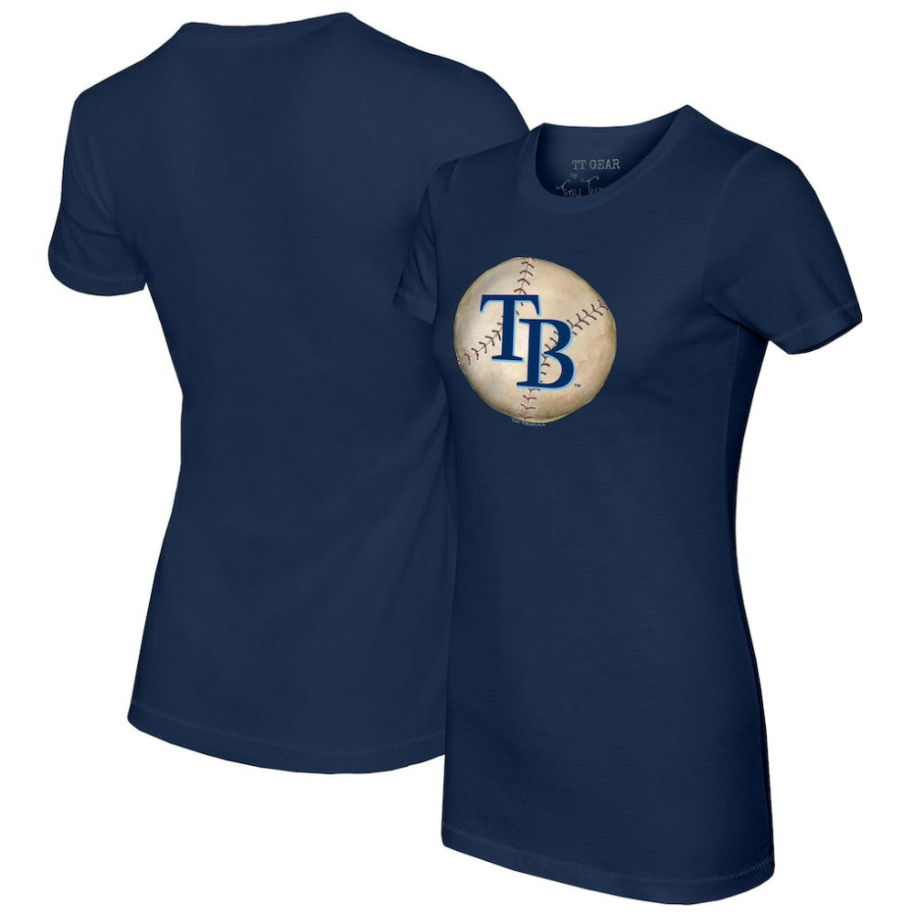 Tampa Bay Rays Tiny Turnip Women's Stitched Baseball T-Shirt - Navy T-shirts