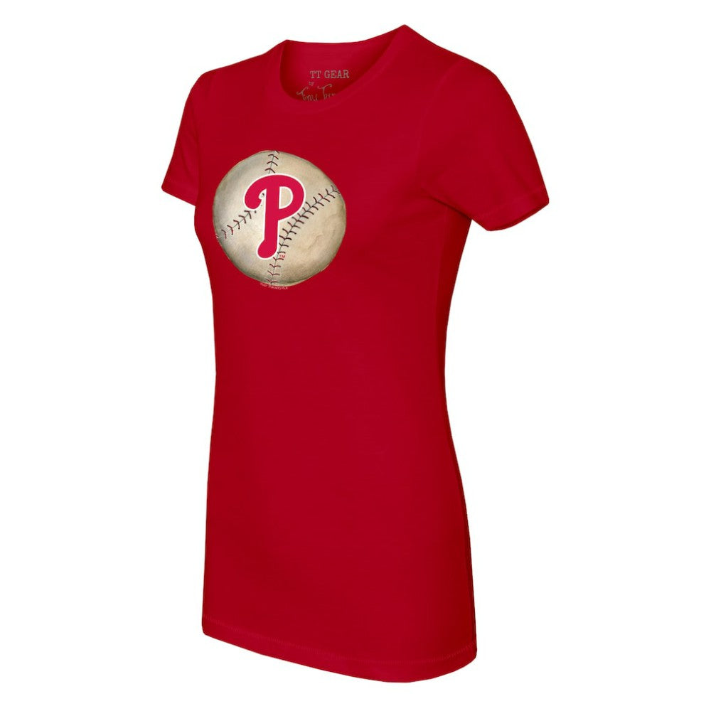 Philadelphia Phillies Tiny Turnip Women's Stitched Baseball T-Shirt - Red T-shirts