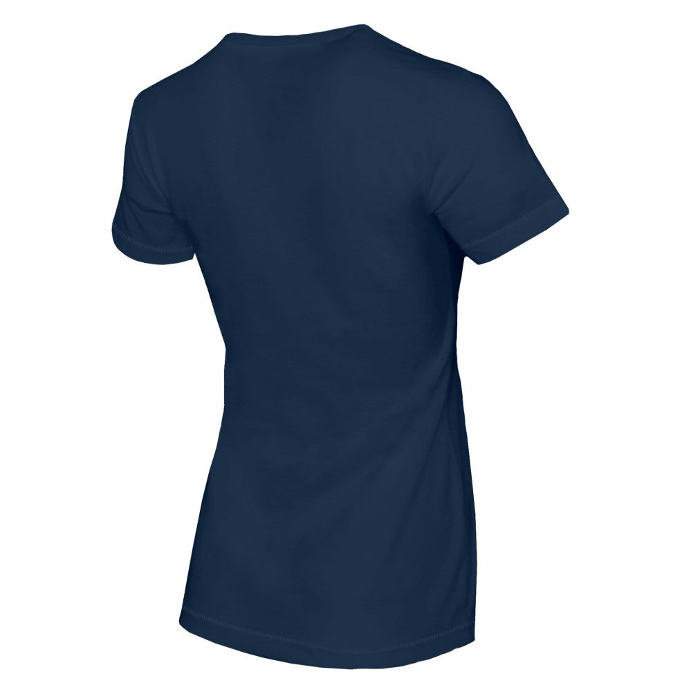 Milwaukee Brewers Tiny Turnip Women's Sugar Skull T-Shirt - Navy T-shirts