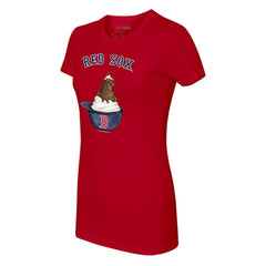 Boston Red Sox Tiny Turnip Women's Sundae Helmet T-Shirt - Red T-shirts